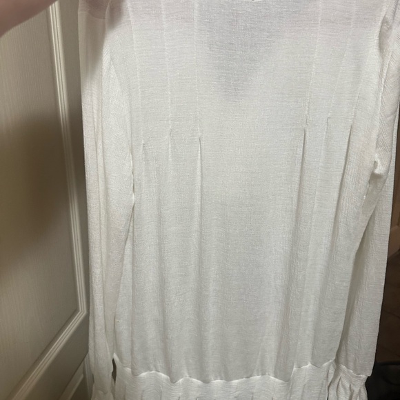 Ivory Long Sleeve Blouse with Button Detail - Picture 3 of 7